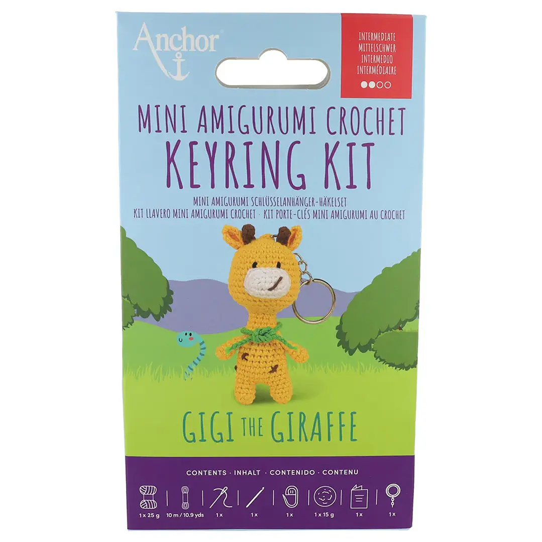 Anchor kit amigurumi - Girafa porta-chaves 3