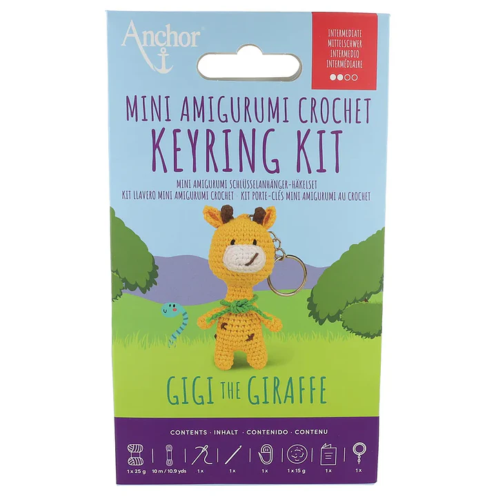 Anchor kit amigurumi - Girafa porta-chaves 3