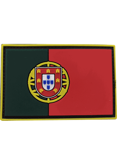 Patch Bandeira Portugal Emborrachado C/Velcro Ponto Militar 