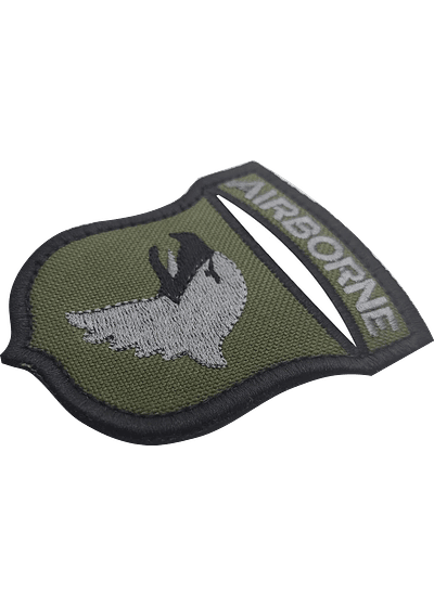 Escudo Airbone Águia Patch Bordado Verde - Ponto Militar