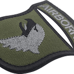 Escudo Airbone Águia Patch Bordado Verde - Ponto Militar