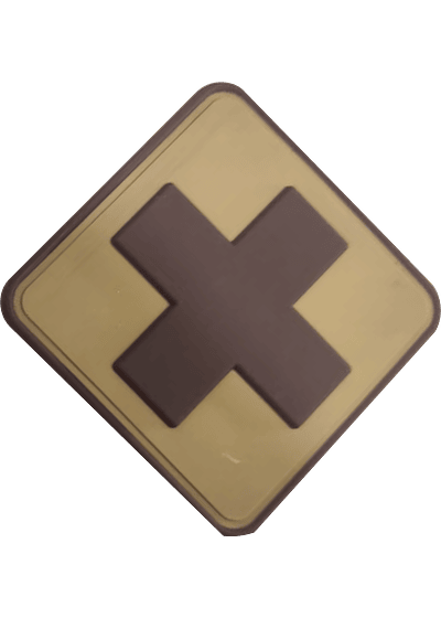 Patch Médico Emborrachado 5x5cm C/Velcro Ponto Militar Patches  