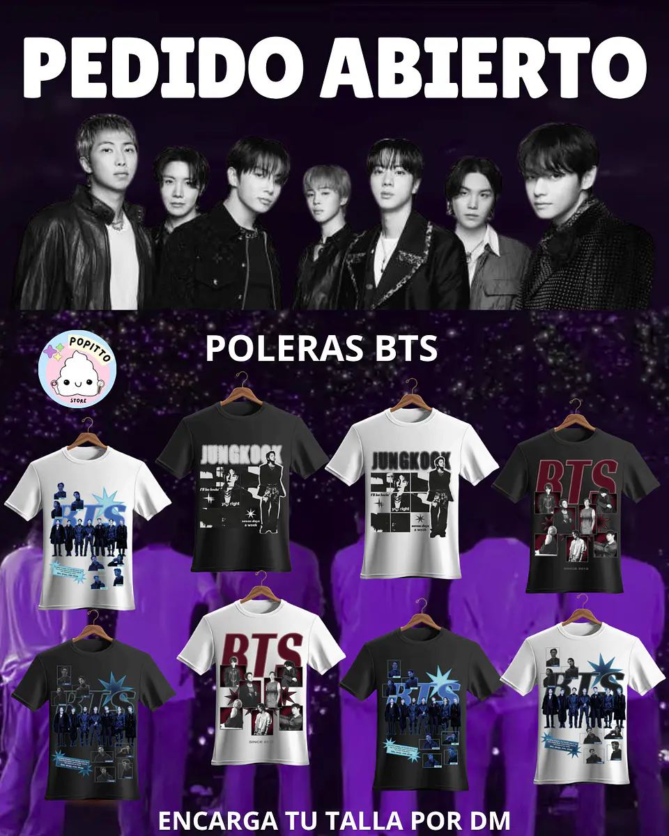 PEDIDO ABIERTO - POLERAS BTS 1