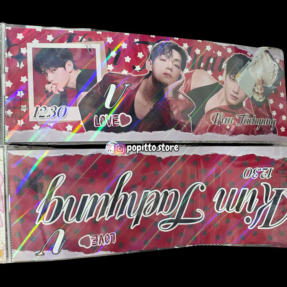 BANNER + 4 PHOTOCARDS - V TAE HYUNG 1