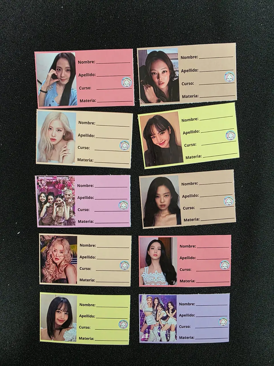ETIQUETAS CUADERNOS - BLACKPINK 1