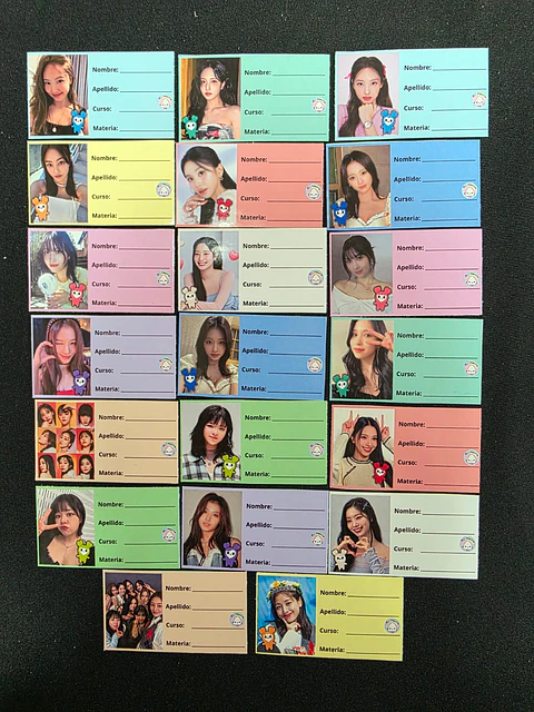 ETIQUETAS CUADERNOS - TWICE
