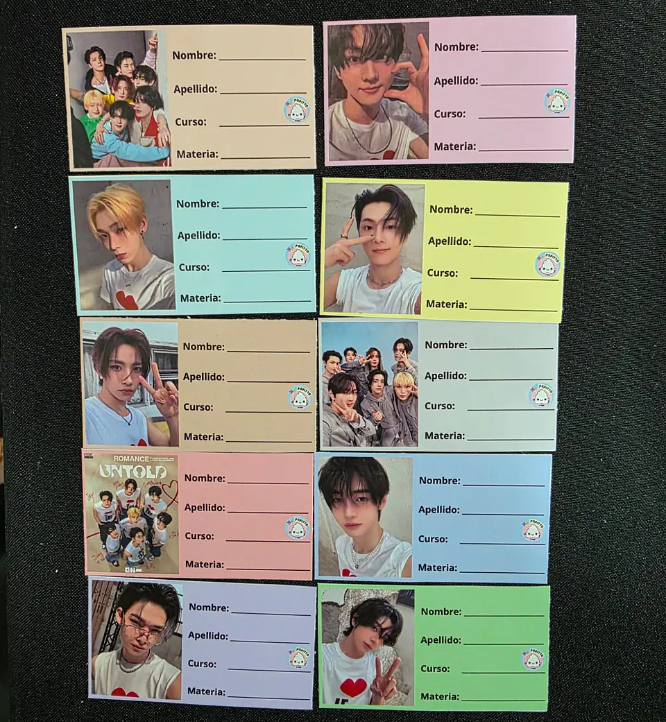 ETIQUETAS CUADERNOS - ENHYPEN 1