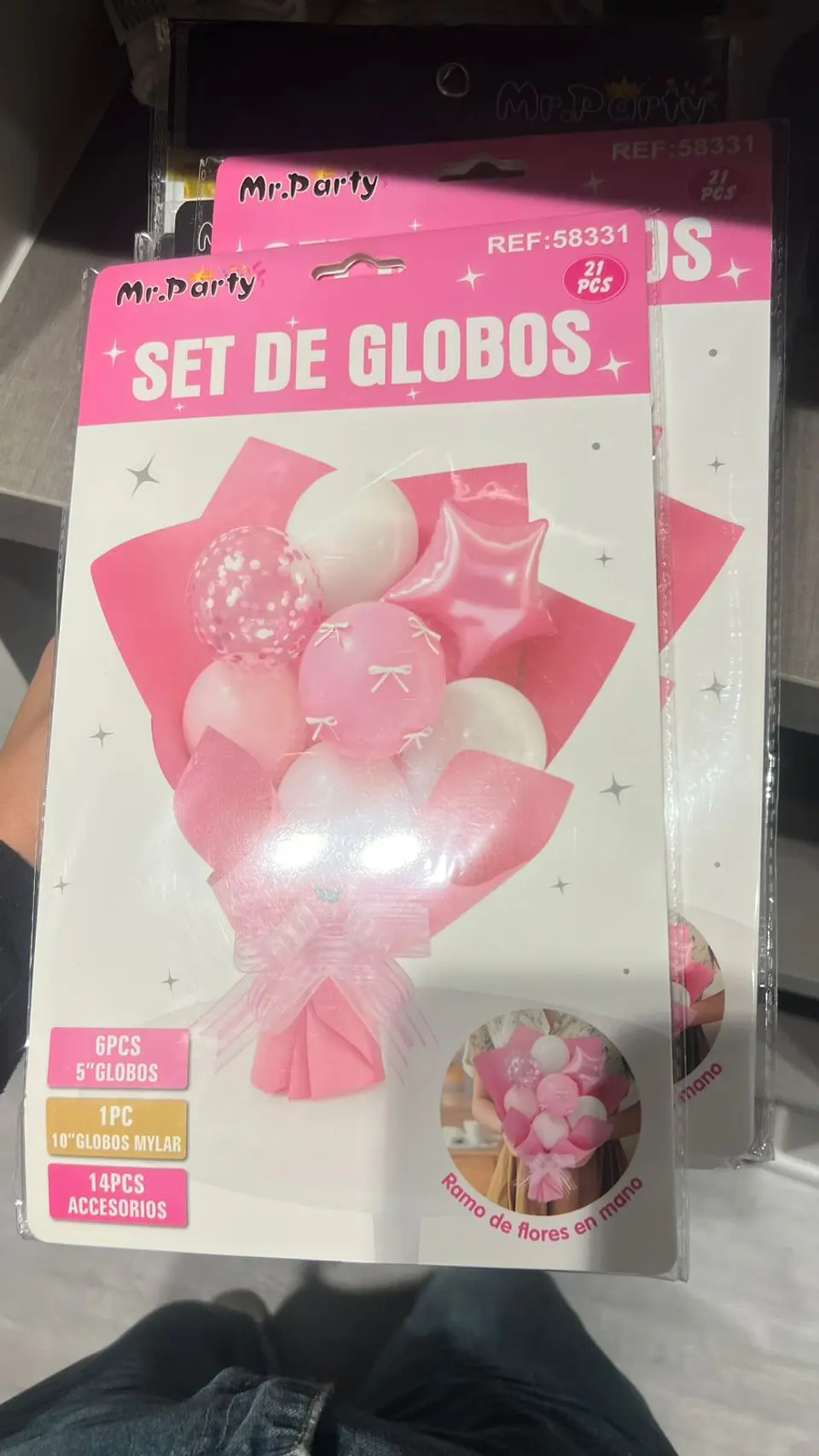 SET DE GLOBOS RAMO ROSA 2