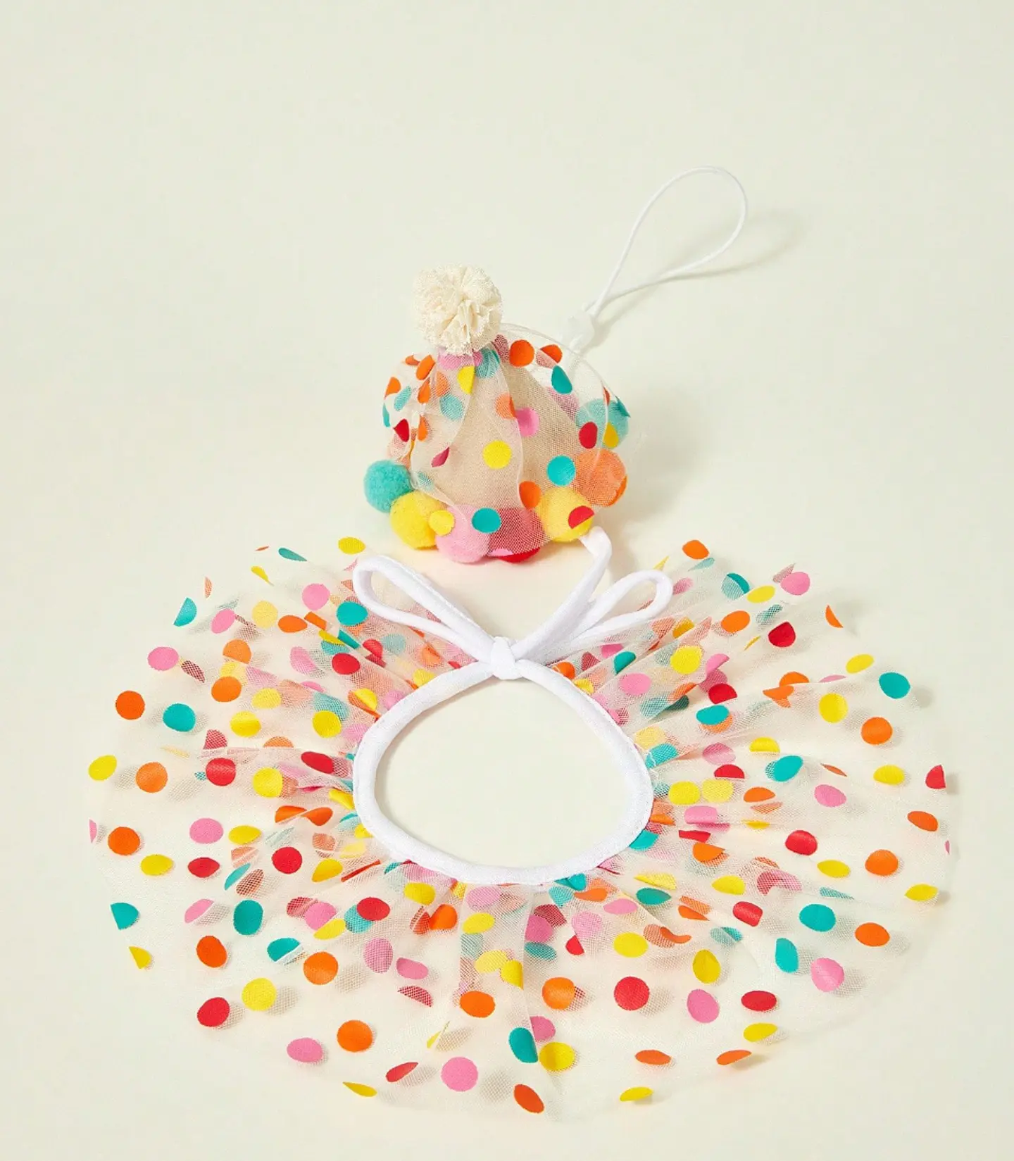  Set de 2 piezas Pañuelo y gorro de cumpleaños para mascotas perros y gatos 2