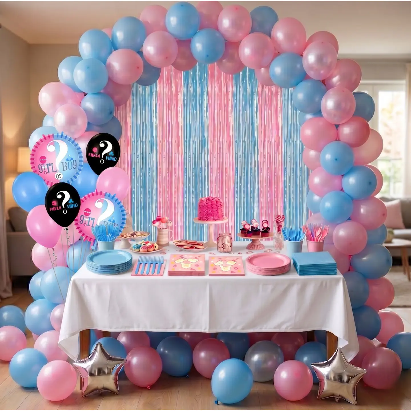 🎉 Popix Box Revelación de sexo 20 Personas – Rosa & Azul 1