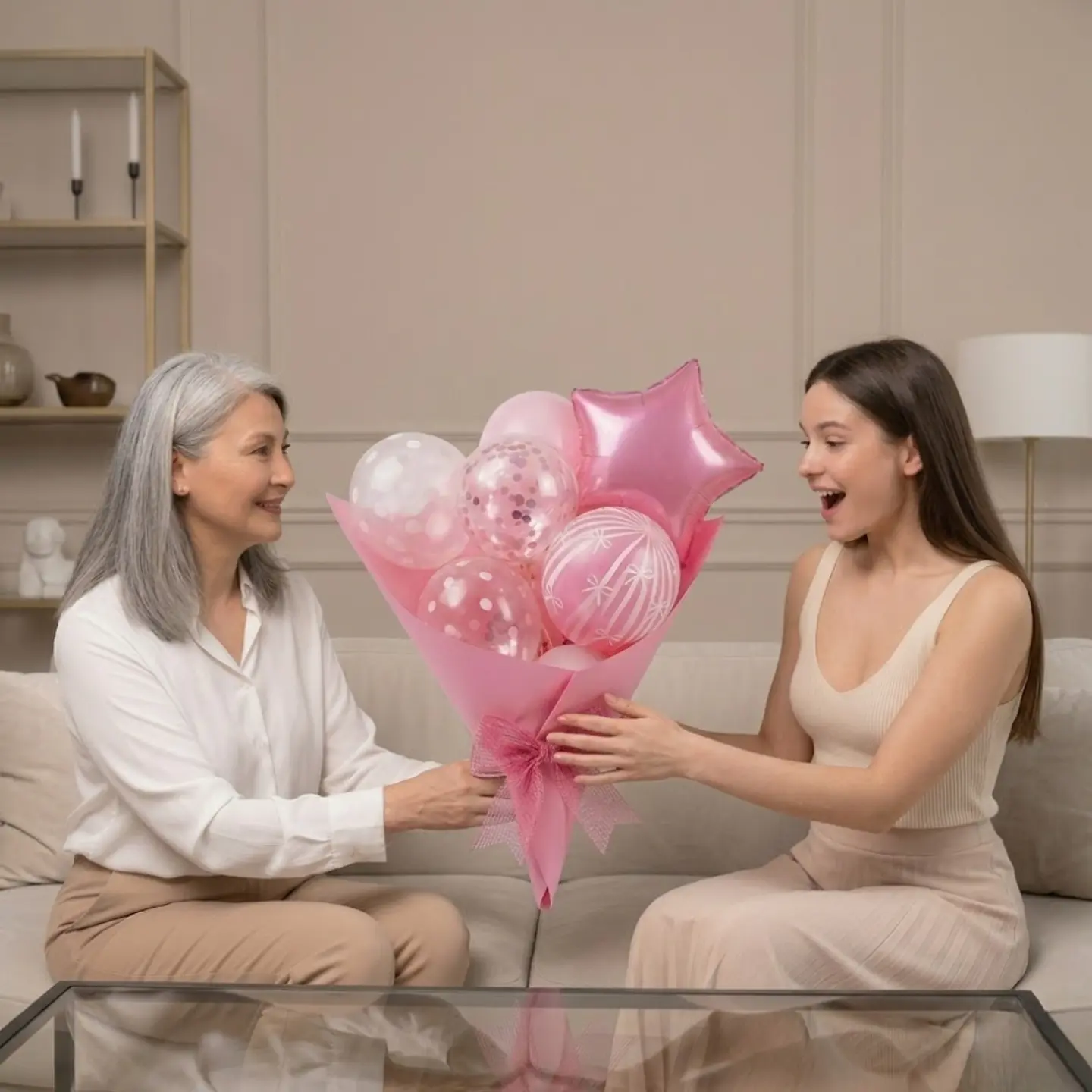 SET DE GLOBOS RAMO Rosa - POPIX 1