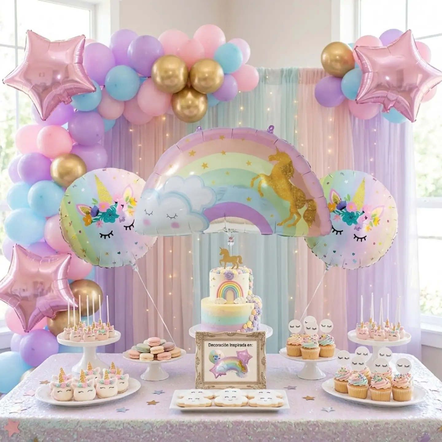 Set de Globos Unicornio y Arcoíris 5 pcs – Popix 1