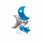 Set de Globos Lunas y Estrellas Azul/Plata 6 pcs – Popix - Miniatura 2