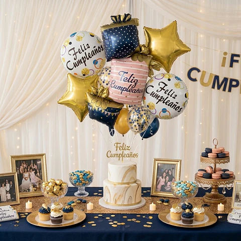 Set de Globos Feliz Cumpleaños 5 pcs – Popix