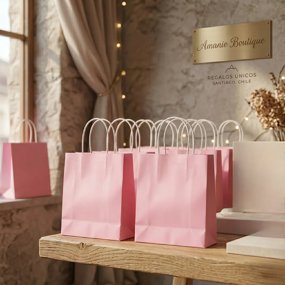 Bolsa de Regalo Rosada – Pack 12 Unidades 🎀 1