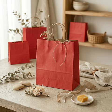 Bolsa de Regalo Roja – Pack 12 Unidades 🎀