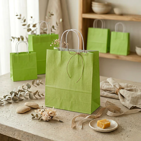 Bolsa de Regalo Verde– Pack 12 Unidades 