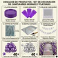 🎉 Popix Box Cumpleaños – Plateado con Morado para 20 personas - Miniatura 2