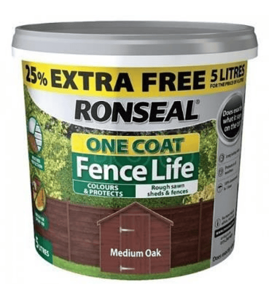 PROTECTOR DE MADERA, RONSEAL ONE COAT FENCE LIFE 5 LT
