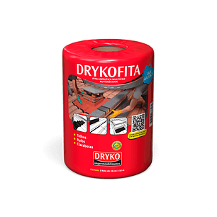 Cinta Asfáltica Adhesiva Multiuso y tapagoteras DRYKOFITA 20 cm x 10 mt- Aluminizada - DRYKO