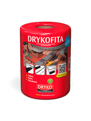 Cinta Asfáltica Adhesiva Multiuso y tapagoteras DRYKOFITA 20 cm x 10 mt- Aluminizada - DRYKO
