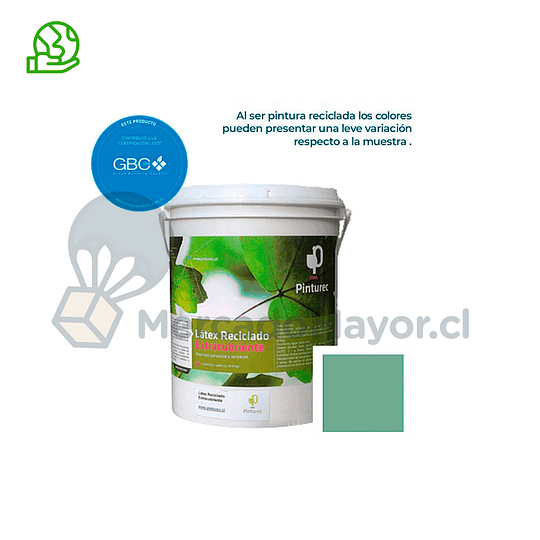 Látex Reciclado Pinturec - Verde Tolhuaca 1gl/4gl
