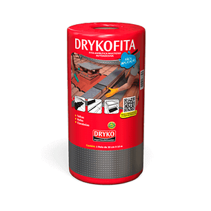 Cinta Asfáltica Adhesiva Multiuso y tapagoteras DRYKOFITA 30 cm x 10 mt- Aluminizada - DRYKO