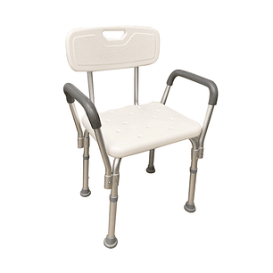 Silla de ducha para baño con apoya brazos acolchados - Premium Care