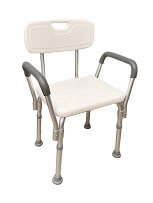 Silla de ducha para baño con apoya brazos acolchados - Premium Care