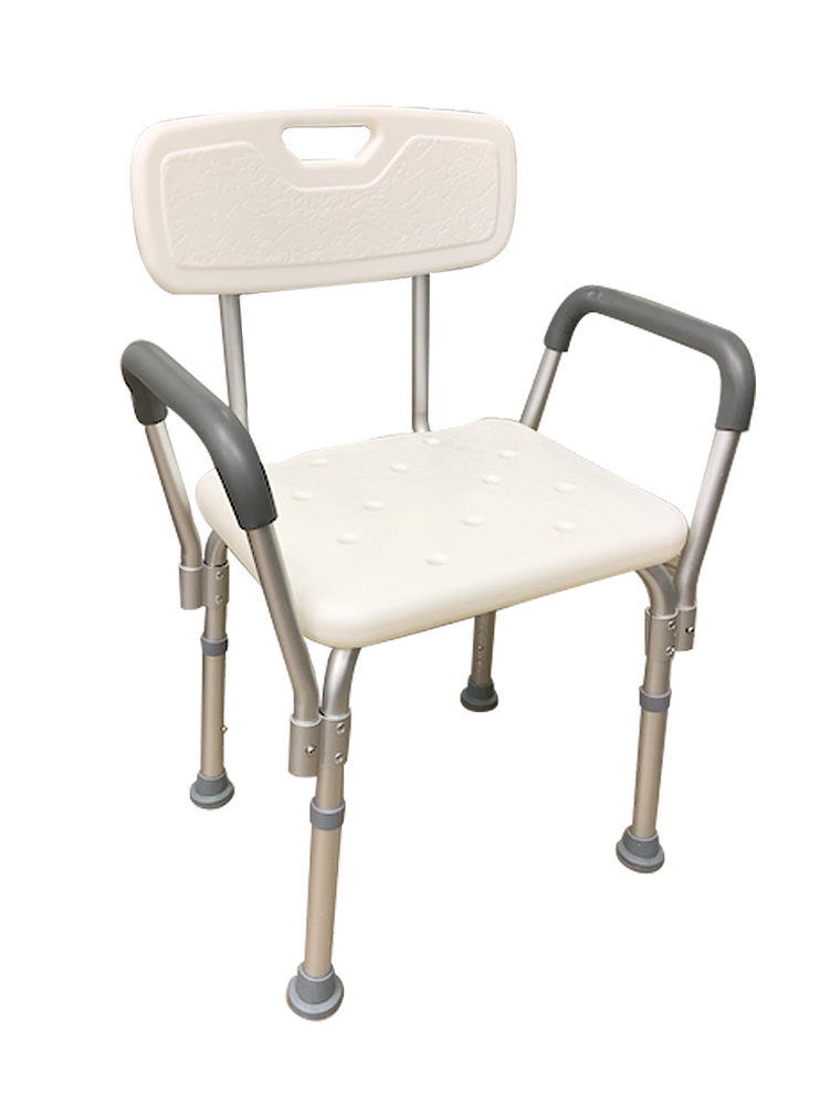 Silla de ducha para baño con apoya brazos acolchados - Premium Care 1