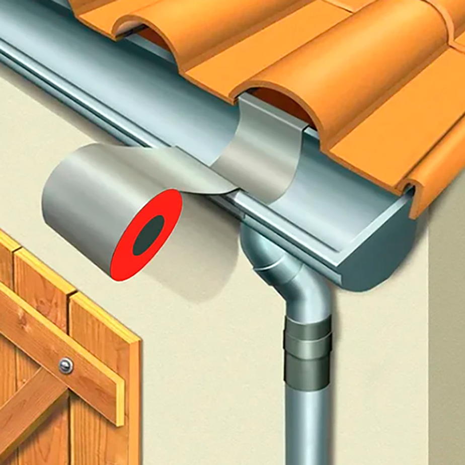 Cinta Asfáltica Adhesiva Multiuso y tapagoteras DRYKOFITA 30 cm x 10 mt- Aluminizada - DRYKO 4