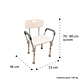 Silla de ducha para baño con apoya brazos acolchados - Premium Care - Miniatura 2