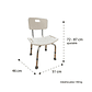 Silla de ducha para baño con respaldo - Premium Care - Miniatura 2