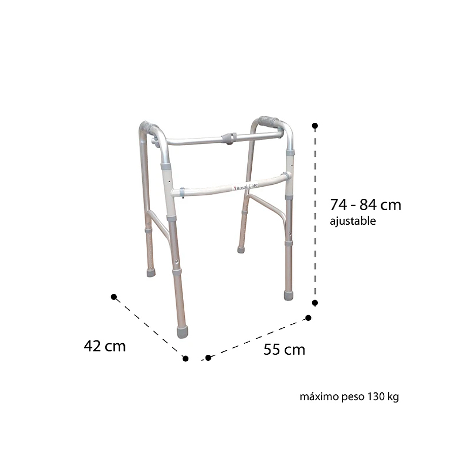 Andador Aluminio Plegable paso a paso - Premium Care 2