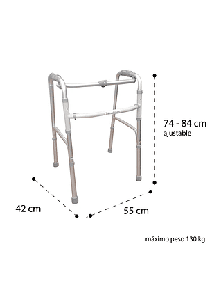Andador Aluminio Plegable paso a paso - Premium Care