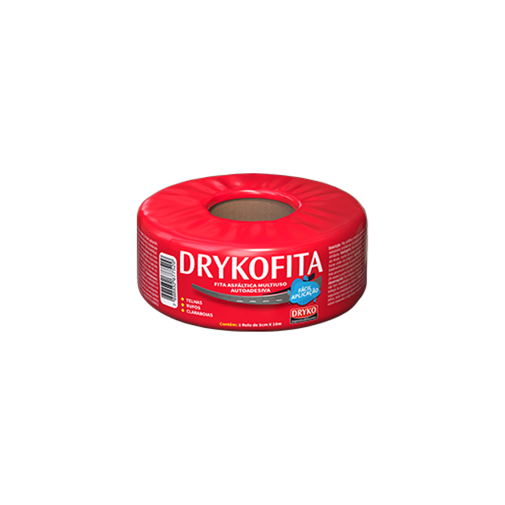 Cinta Asfáltica Adhesiva Multiuso y tapagoteras DRYKOFITA 5 cm x 10 mt - Aluminizada