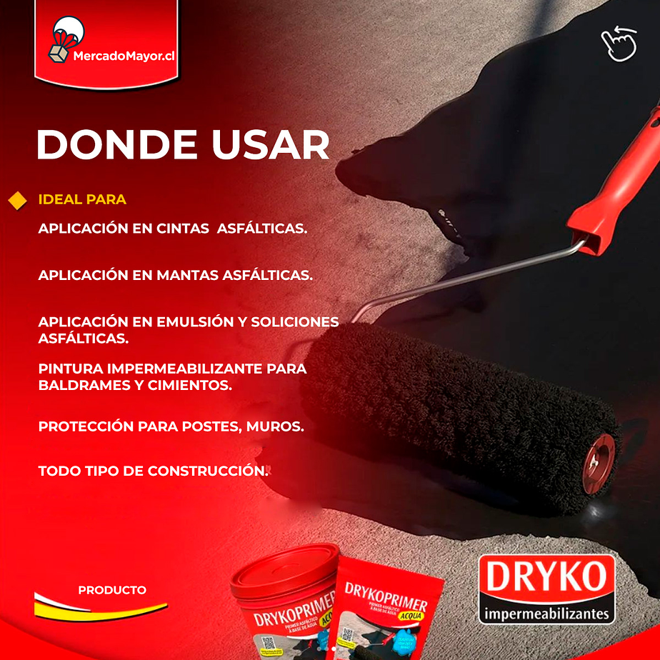 Emulsión asfáltica Dryko Primer ACQUA 18 Lts  4