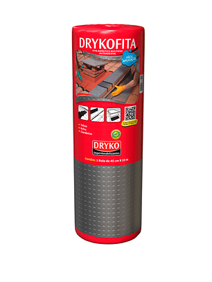 Cinta Asfáltica Adhesiva Multiuso y tapagoteras DRYKOFITA 45 cm x 10 mt -  Aluminizada