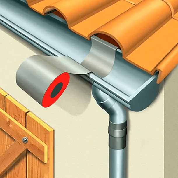 Cinta Asfáltica Adhesiva Multiuso y tapagoteras DRYKOFITA 60 cm x 10 mt - Aluminizada 4