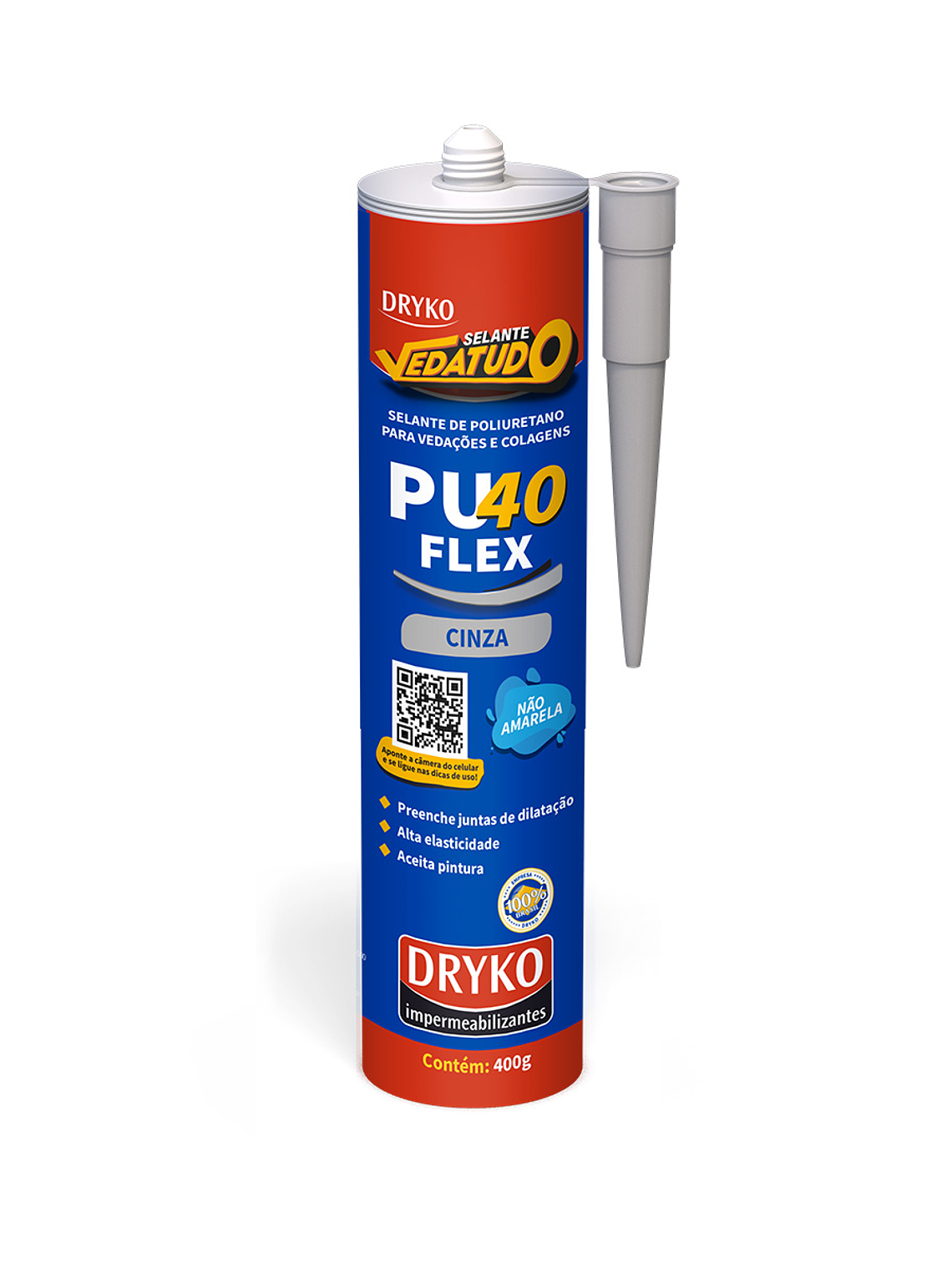 Sellador Dryko Pu40 FLEX  Base De Poliuretano para juntas y pegamento Gris - 400Gr 1