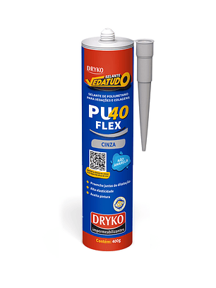 Sellador Dryko Pu40 FLEX  Base De Poliuretano para juntas y pegamento Gris - 400Gr