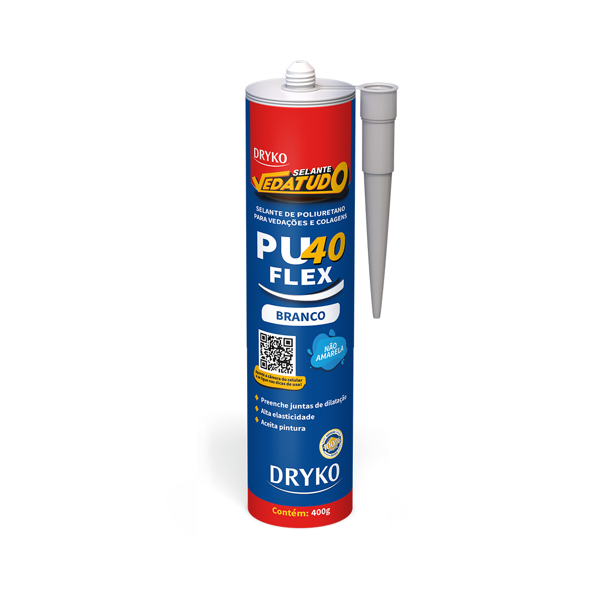 Sellador Dryko Pu40 FLEX Base De Poliuretano para juntas y pegamento Blanco - 400Gr
