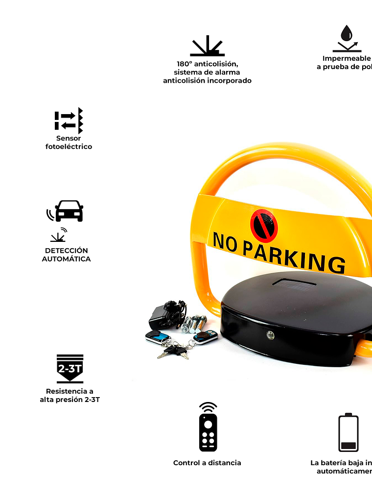 Protector de Estacionamiento, con Control Remoto 5