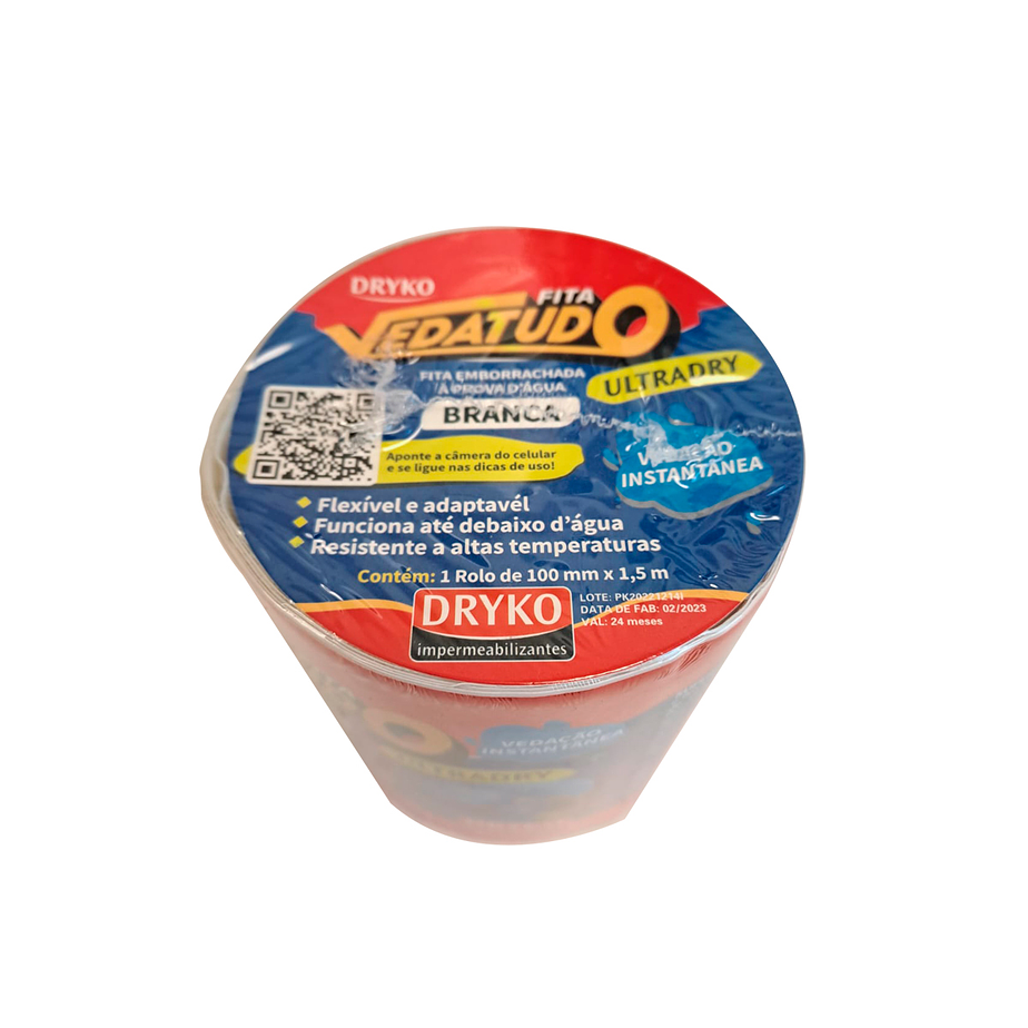 Parche sellador Drykofita Vedatudo Ultradry Blanco 100mm X 1,5mt 2