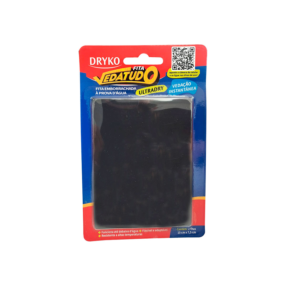 Parche sellador Drykofita Vedatudo Ultradry Negro 10cm X 7,5cm  1