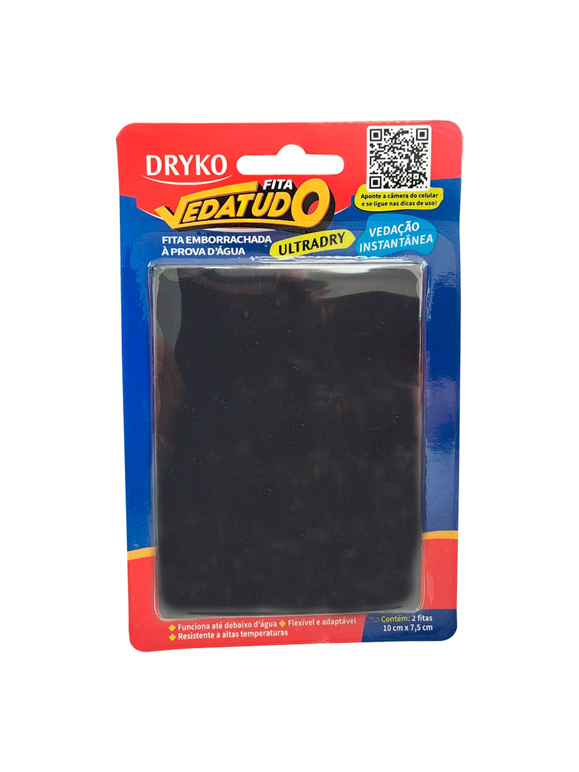 Parche sellador Drykofita Vedatudo Ultradry Negro 10cm X 7,5cm  1