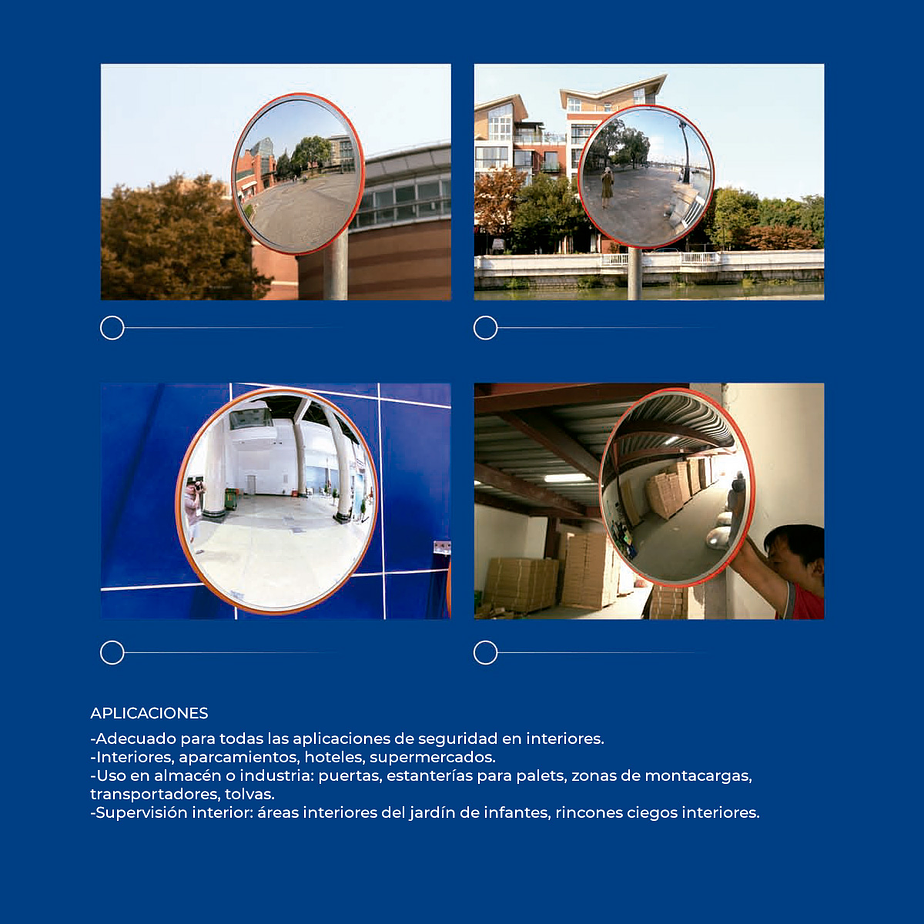 Espejo panorámico uso interior 45 cm 2