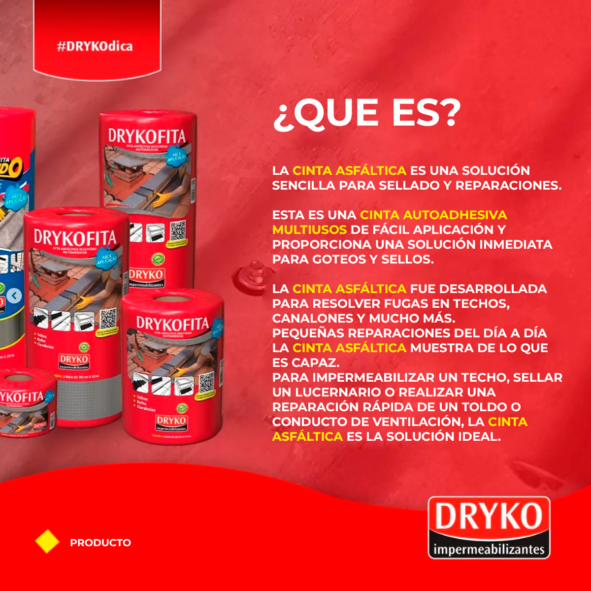¿ Conoces los nuevos formatos de Cinta adhesiva multiuso Drykofita?