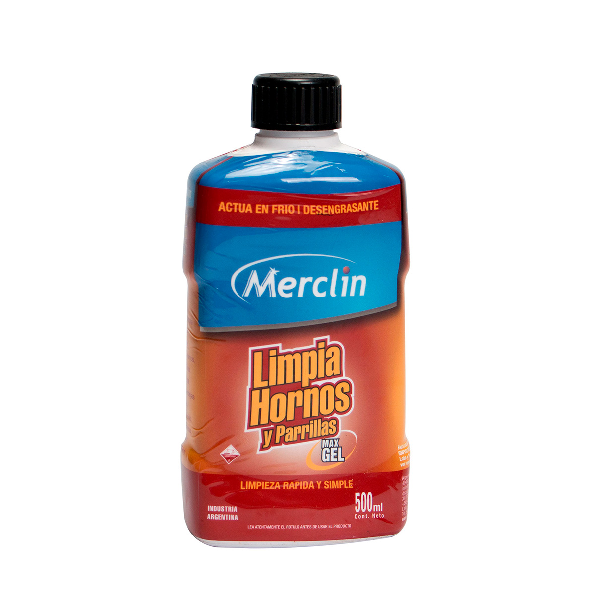 Limpia Hornos Parrillas Desengrasante Max Gel Merclin 500cc.