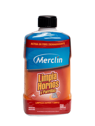 Limpia Hornos Parrillas Desengrasante Max Gel Merclin 500cc.
